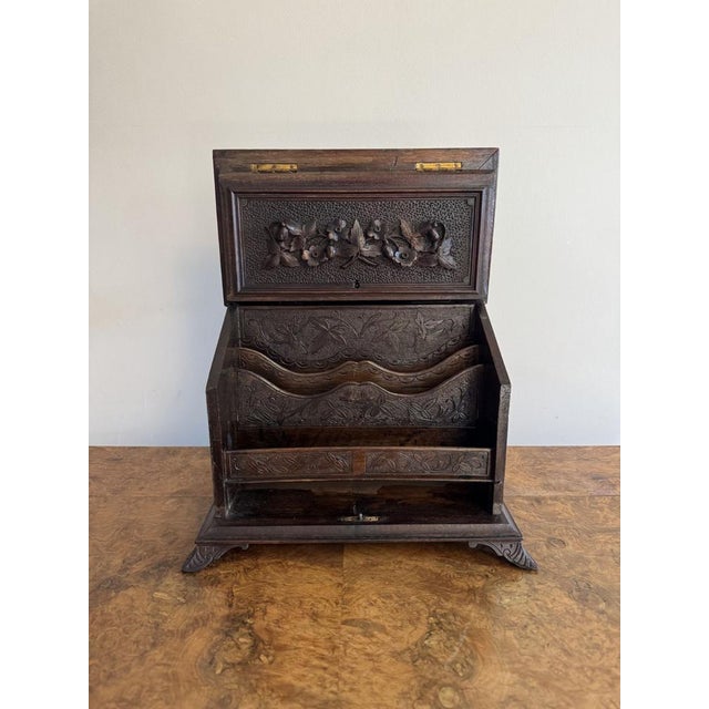 Late 19th Century Antique Black Forest Stationary Box, 1880 For Sale - Image 5 of 8