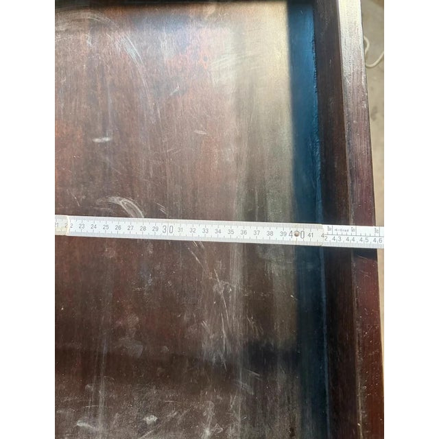 Wood Colonial Mahogany Desk with Brass Fittings, 1990s For Sale - Image 7 of 13