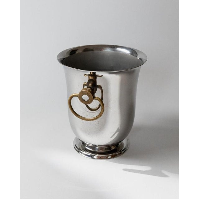 Vintage Silver-Plated Wine Cooler from Jean Couzon, 1980s For Sale - Image 6 of 11