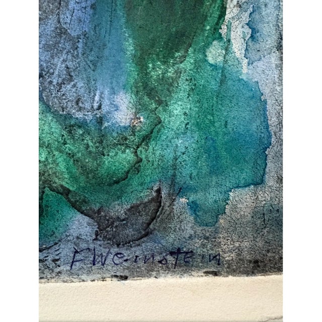 Mid 20th Century Florence Weinstein Matted Abstract Watercolor Painting on Paper - Signed For Sale In New York - Image 6 of 7