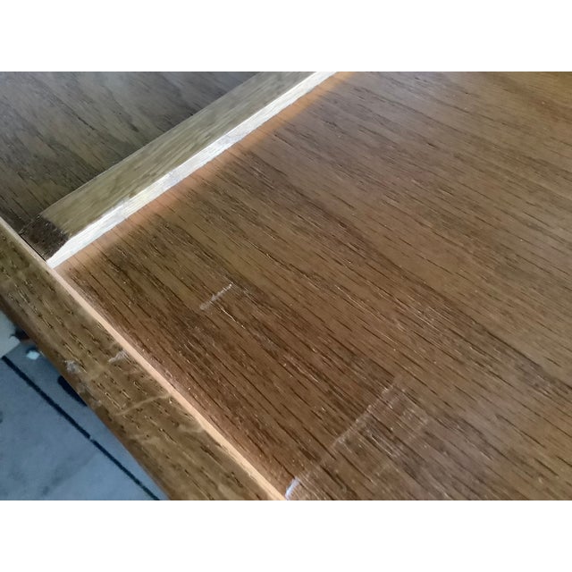 Mid Century Oak Wood Barrister Bookcase Lawyers Three Unit Glass Doors Vintage For Sale In Los Angeles - Image 6 of 12