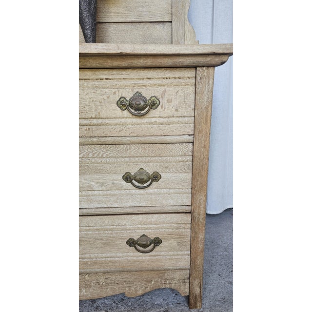 Antique Eastlake-Style Chest of Drawers, Oak, Circa 1930's For Sale - Image 10 of 17