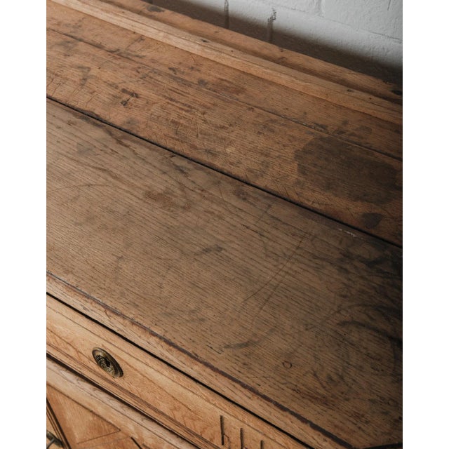 19th Century French Provincial Oak Dresser With Plate Rack and Brass Hooks For Sale - Image 10 of 11