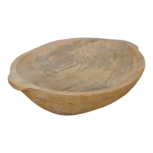 Early 20th Century Carved Wooden Trencher Dough Bowl Fruit Centerpiece Trough