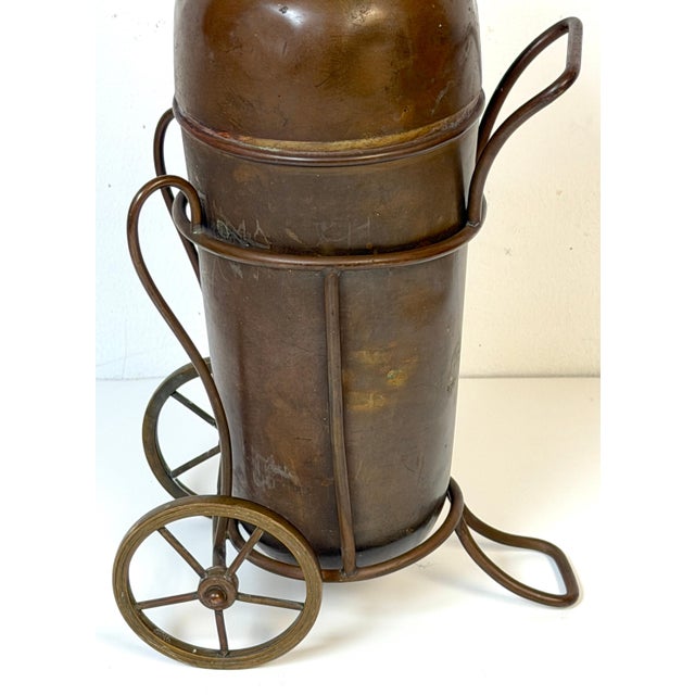 Italian Interwar Industrial Copper Cocktail Shaker with Wheeled Caddy, 1925-35 For Sale - Image 11 of 18