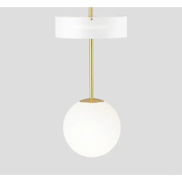 Contemporary Long Circles and Globe Pendant Light by Atelier Areti For Sale - Image 3 of 6