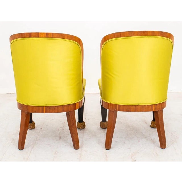 Wood Antique Russian Empire Parcel Ebony Mahogany Chairs For Sale - Image 7 of 7