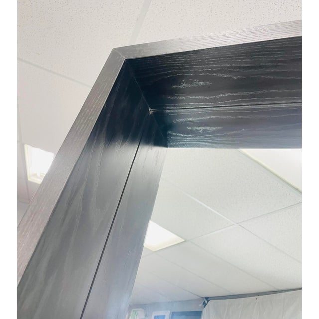 Large Rectangular Floor Mirror in Dark-Stained Wood For Sale - Image 14 of 14