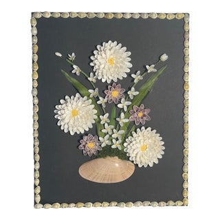 Natures Beauty Sea Shells Floral Arrangement Plaque by Elia For Sale