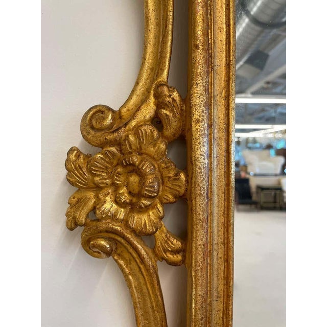 Italian Pair of Italian Gilt Wood Wall or Console Mirrors For Sale - Image 3 of 11