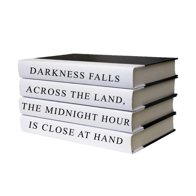 Let your thoughts be seen with these four Decorative hardback books in black with white spines.