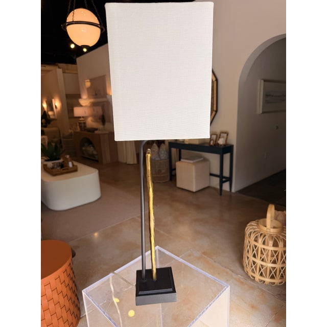 Contemporary Currey & Co. Brass Bird Table Lamp For Sale - Image 3 of 5