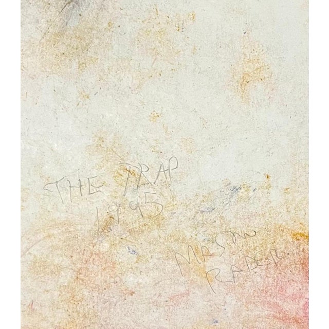 Mason Rader, Contemporary Surrealist Spray Paint Painting Mixed Media, The Trap, Mason Rader, 1995 For Sale In Miami - Image 6 of 6