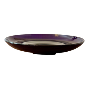 Blenko Hand Blown Black Amethyst Console Bowl
