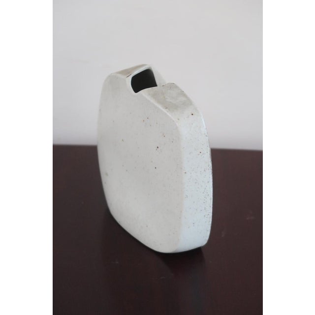 Brown Modernist Pebble Vase with Abstract Decor in Porcelain from Virebent, France, 1970s For Sale - Image 8 of 12