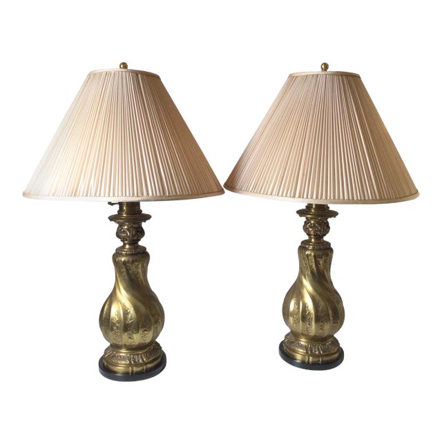 1910s French Gagneau Lamps - A Pair For Sale