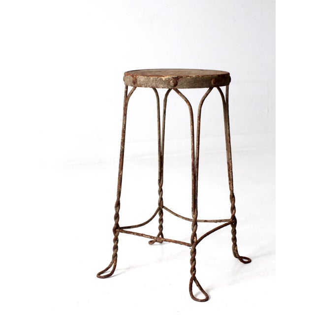 Antique Bistro Stool For Sale - Image 9 of 12