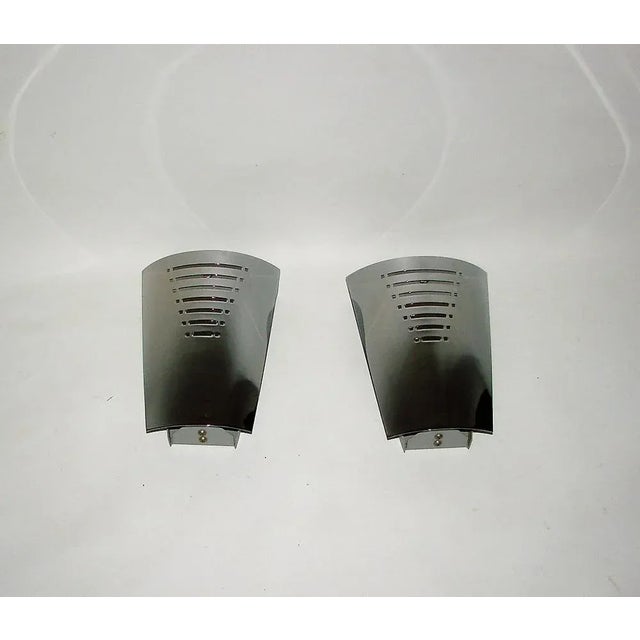 Chrome Wall Lamps, 1970s, Set of 2 For Sale - Image 9 of 10