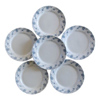 Antique French Plates from KG Luneville Kleber, 1879, Set of 6 For Sale