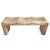 Contemporary Coastal Modern Washed Teak Wave Bench For Sale - Image 3 of 8