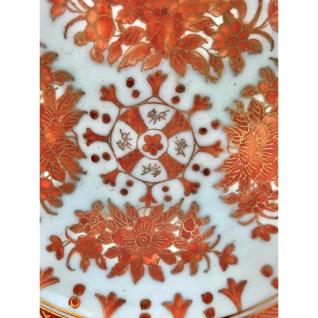 Vintage Imari Style Pewter Encased Bowl With Stand For Sale - Image 4 of 7