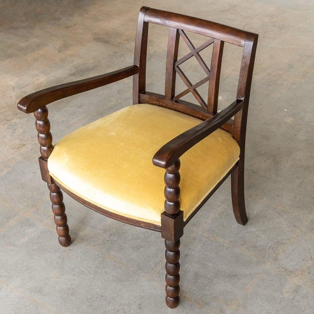 1940s 1940s French Wood Armchair For Sale - Image 5 of 11