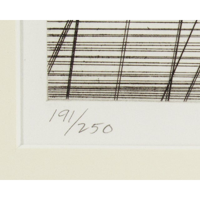 1982 “Fisherman in a Rainstorm” Abstract Etching by Art Hansen For Sale - Image 4 of 9