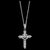 White Diamond Cross Pendant with White Gold Necklace 18 Karat White Gold For Sale - Image 18 of 18