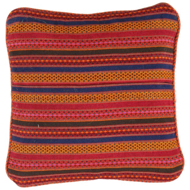 This Gabbeh pillow is made of high-quality LAMBS WOOL The piece was crafted with good workmanship. Gabbeh rugs are made by...