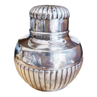 Antique Silver Plated Tiffany & Co Tea Caddy For Sale