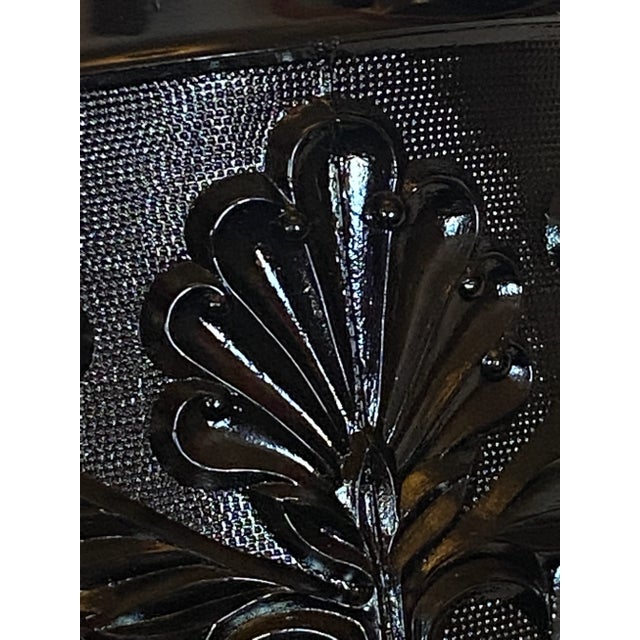 19th Century French Saint St. Louis Opaque Black Glass Crystal Vase For Sale - Image 10 of 13