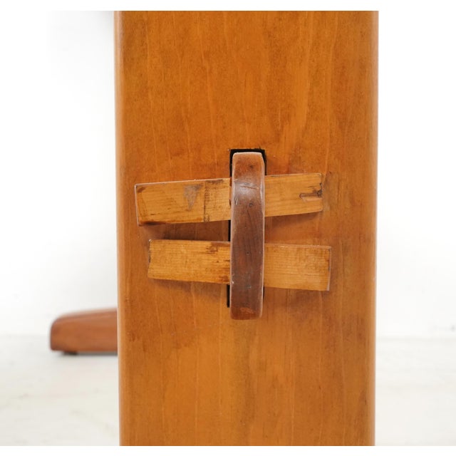 Vintage Wooden Refectory Trestle Table For Sale - Image 10 of 12