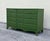 Mid-Century Modern Mahogany Dresser of Twelve Drawers This dresser is nicely refinished in green with satin topcoat This...