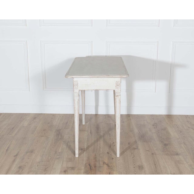 Wood Swedish Gustavian Painted Side Table, 19th Century For Sale - Image 7 of 8