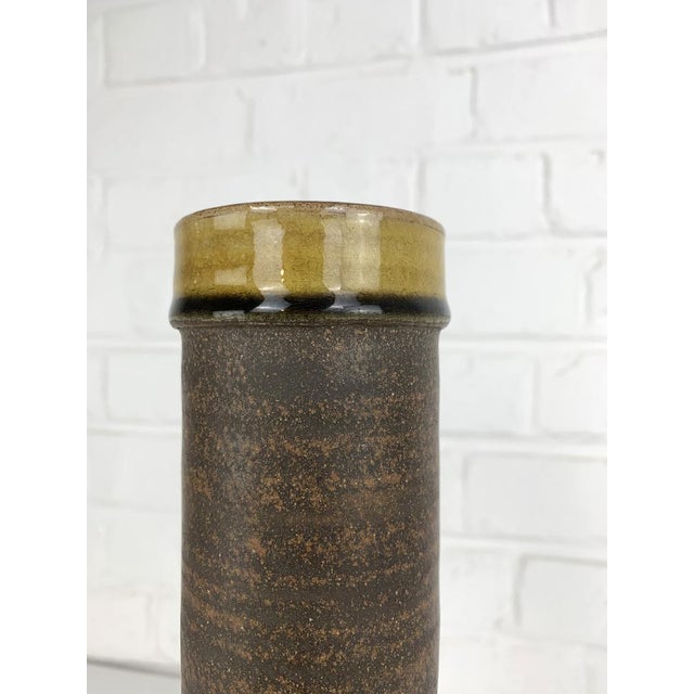Brown Tall Stoneware Vase by Nils Kähler for Kähler, Denmark, 1960s For Sale - Image 8 of 12