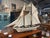 Model Sailboat in Wood and Fabric, 1960s, in Very Good conditions. Designed 1960 to 1969