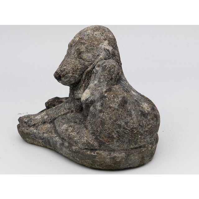 Reconstituted Stone Dog Spaniel Garden Ornament, England 20th Century For Sale In New York - Image 6 of 8