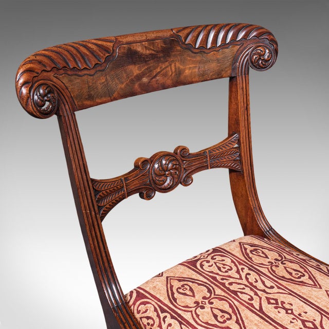 Pair of Antique Hall Chairs, English, Reception Seat, Morning Room, William IV For Sale - Image 9 of 12