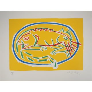 Robert Llimos, Poisson et chat, Lithograph For Sale