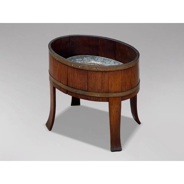 George III Walnut Brass-Bound Wine Cooler, 1790s For Sale - Image 10 of 10