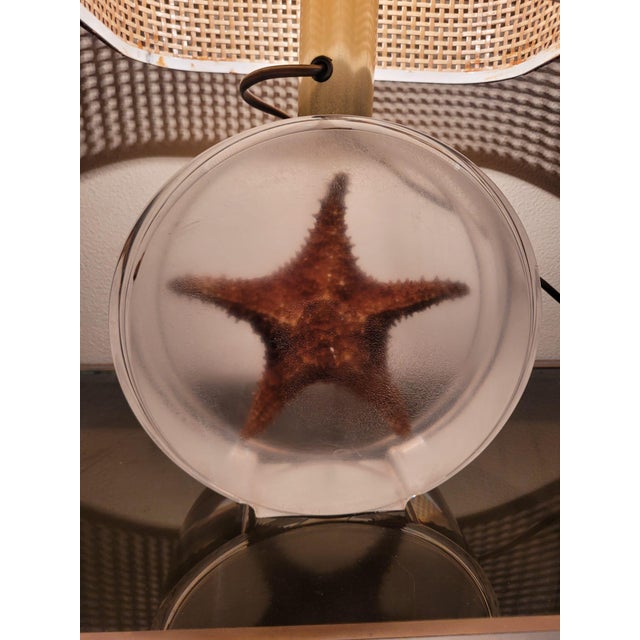 Vintage Marine Style Acrylic Glass Table Lamp, 1970s For Sale - Image 6 of 17