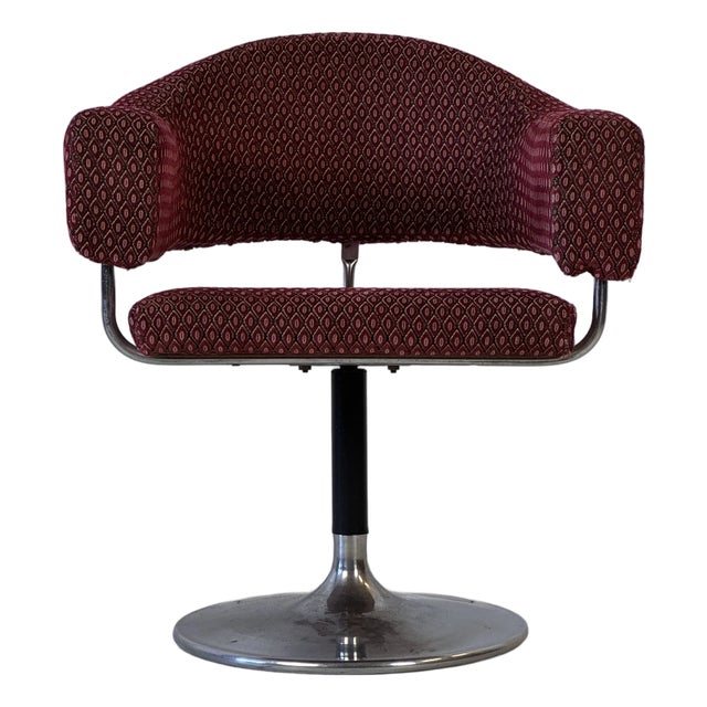 Space Age Steel Swivel Chair, 1960s For Sale