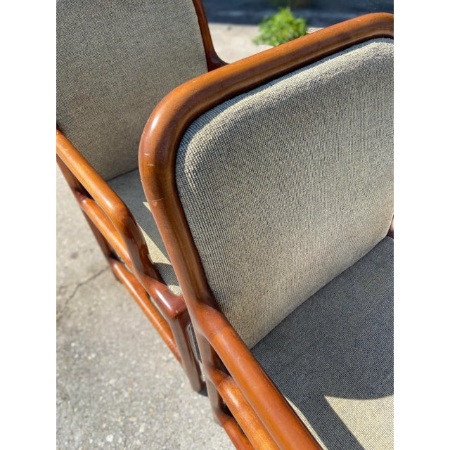 Wood Mid-Century Modern Pretzel Armchairs - Set of 3 For Sale - Image 7 of 13