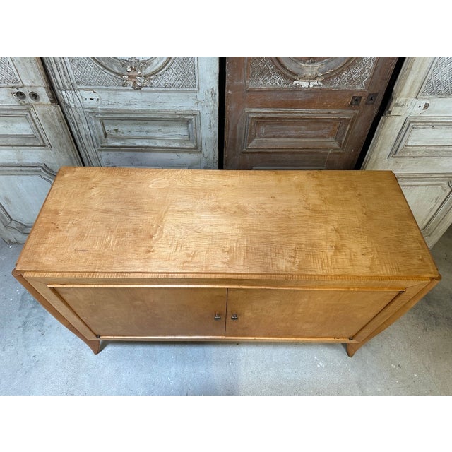Wood French Sideboard in Sycamore Veneer, 1940s For Sale - Image 7 of 13