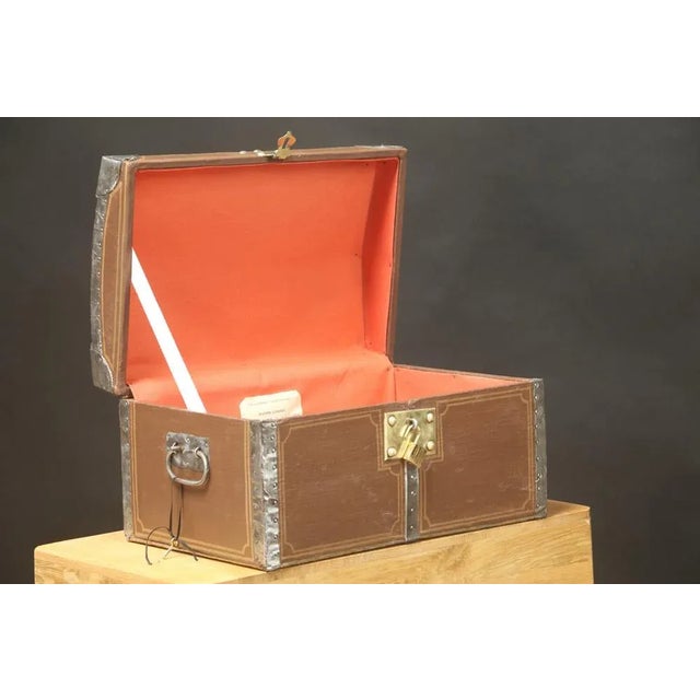 Doll Trunk with Padlock and Key, 1920s, in Good conditions. Designed 1920 to 1949 This piece has an attribution mark, I am...