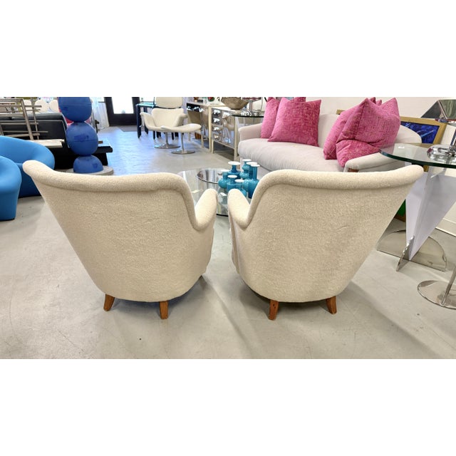 1940s Pair of Gustav Axel Berg Swedish Club Chairs Circa 1945 For Sale - Image 5 of 18