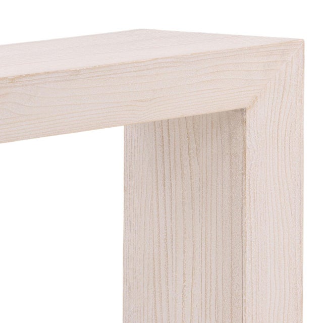 Whitewashed Pine Open Console Table For Sale - Image 4 of 5