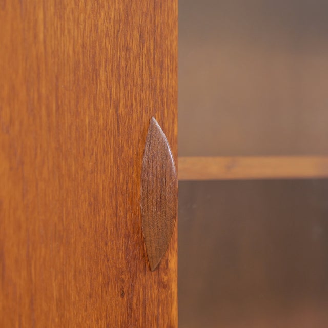 Slim Mid Century China Entryway Display Cabinet For Sale - Image 9 of 10
