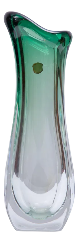Large Green Glass Vase from Val Saint-Lambert, 1960s