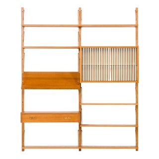 PS System Oak Wall Unit from Randers Møbelfabrik, 1970s For Sale